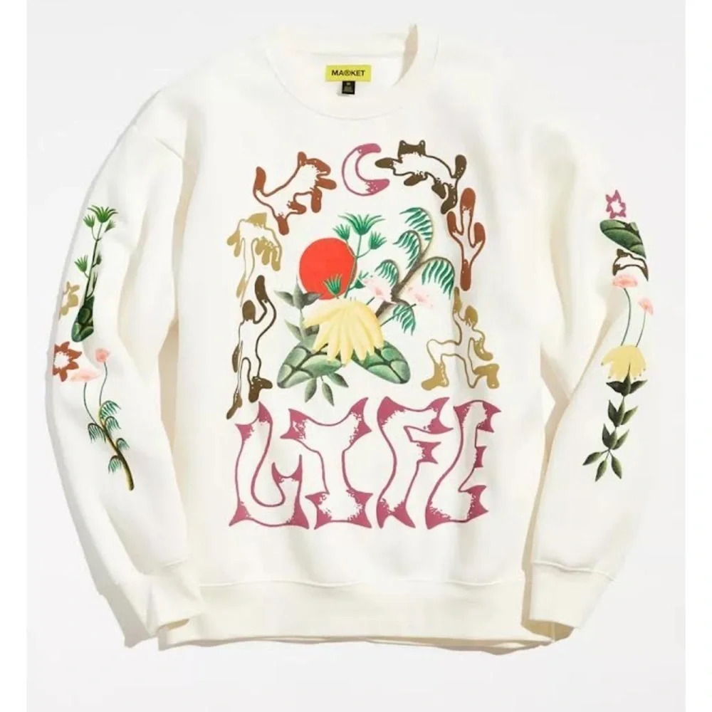 🍄HOST PICK🍄Market x UO Exclusive Life Cycle Crew Neck Sweatshirt, S, L, NWT - Picture 2 of 12